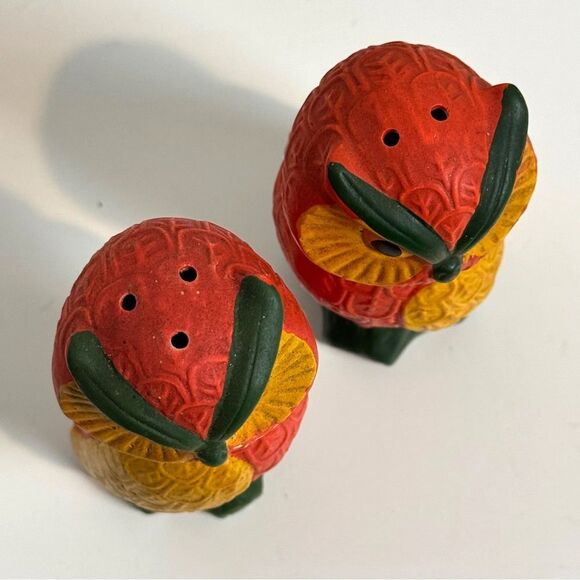 Vintage Ceramic Owl Salt & Pepper Shakers Made in Japan 70s - Picture 7 of 9